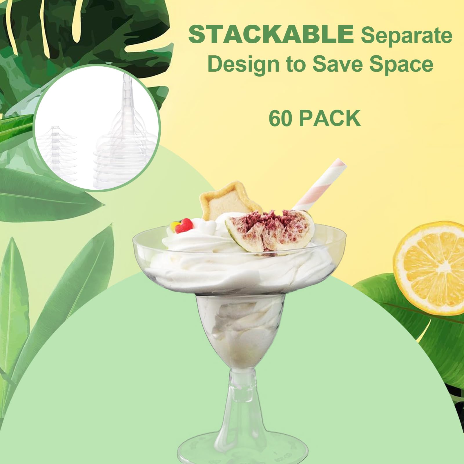 Vasos de ensamble fácil WOPPLXY, cuerpo y base se ajustan para guardar