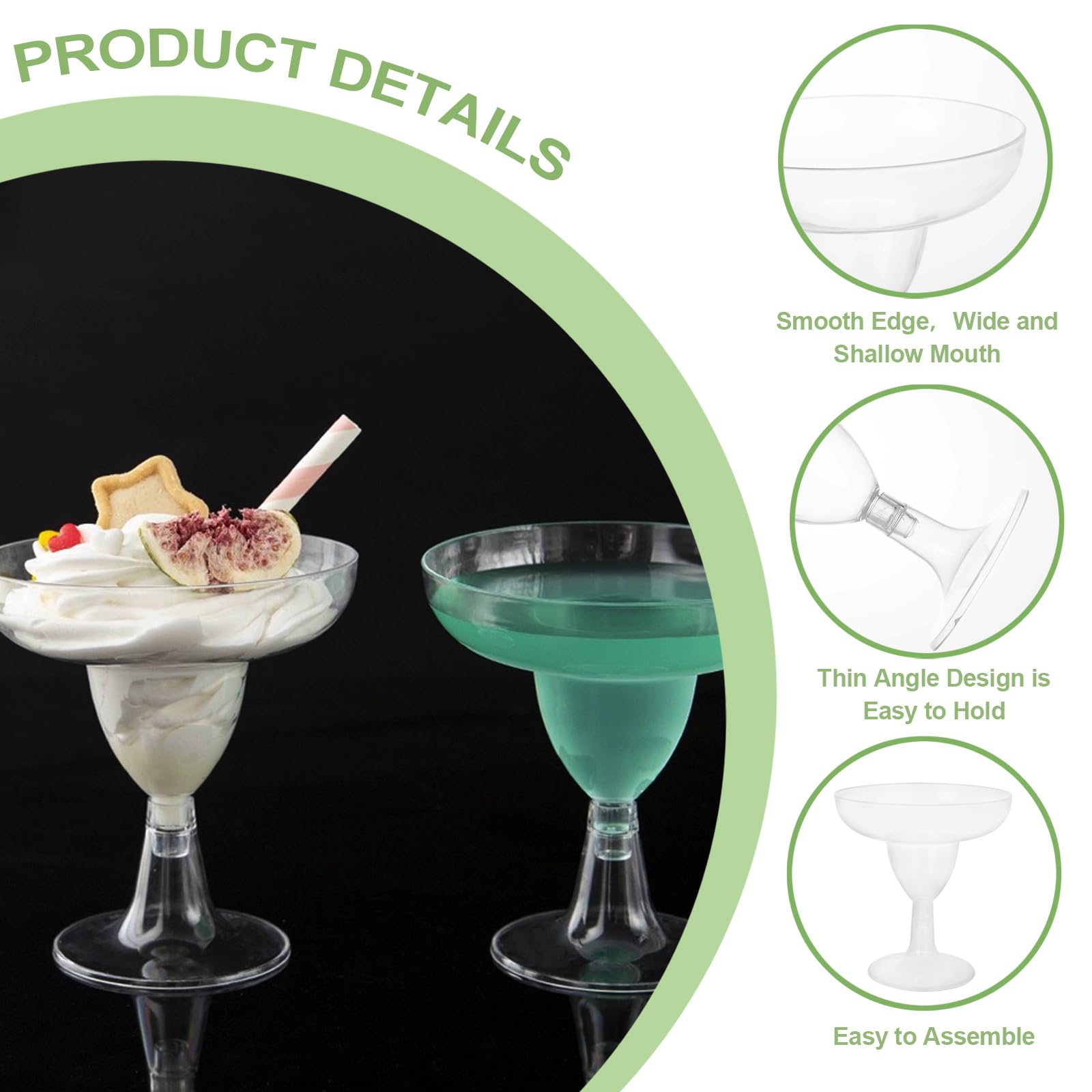 Vasos margarita para barra de tacos WOPPLXY en fiestas mexicanas