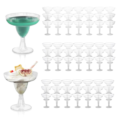 Vasos margarita WOPPLXY de plástico transparentes, ideales para fiestas y evitar roturas