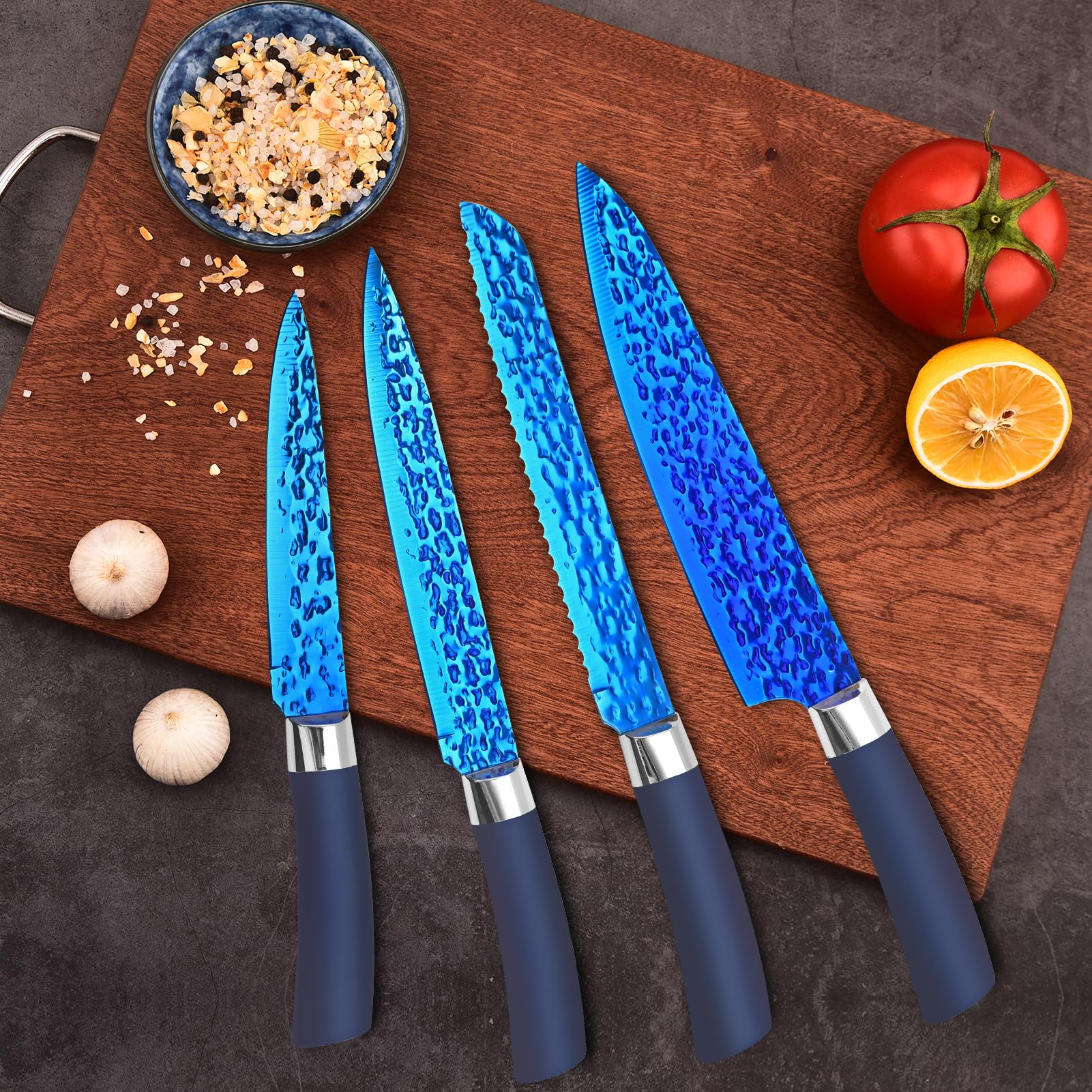 Cuchillo pan de 8 pulgadas WopZra con borde limpio para cortar pan y bollos.
