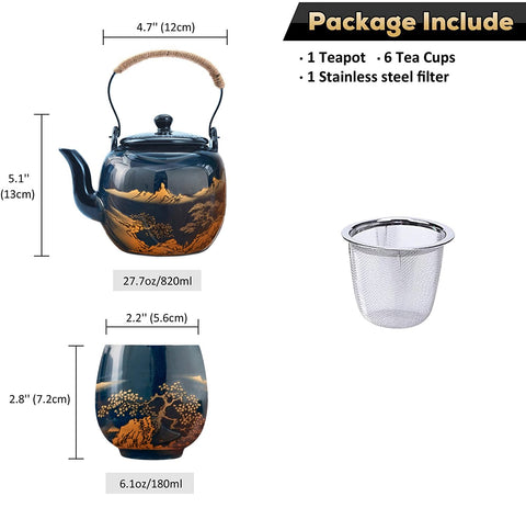 Colador de té WOQIJENCV de cerámica azul facilita infusionar rápidamente