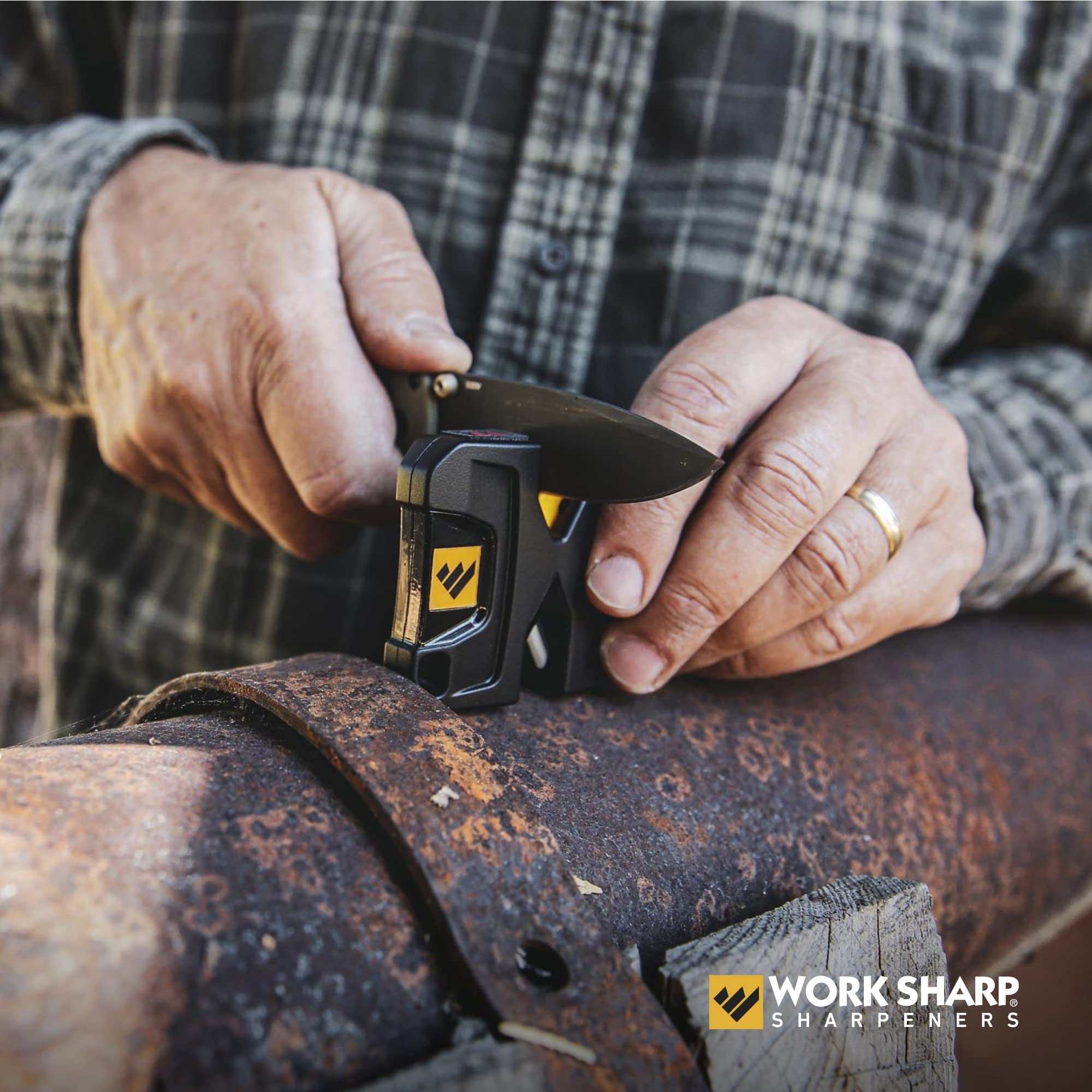 WORK SHARP apto para campo, mantiene filo de cuchillos en cualquier lugar