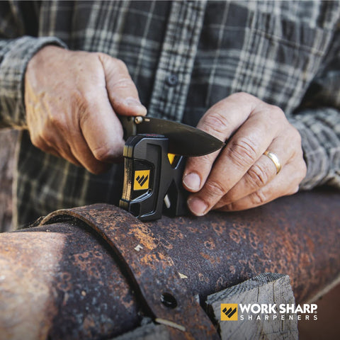 WORK SHARP apto para campo, mantiene filo de cuchillos en cualquier lugar