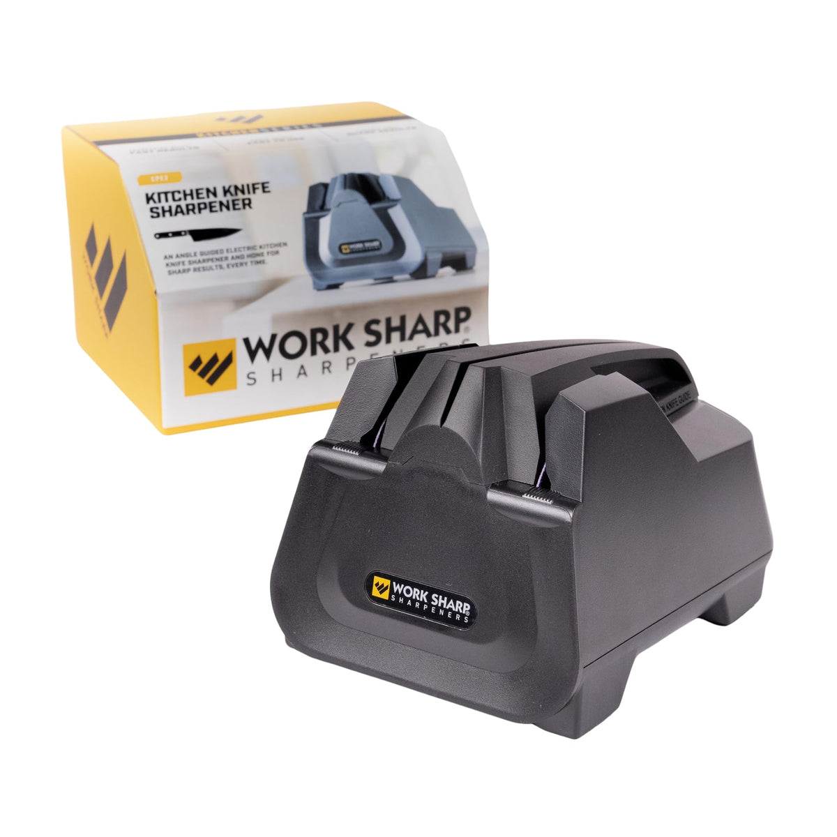 Work Sharp: afilador de cocina con cuchillo listo para uso diario.