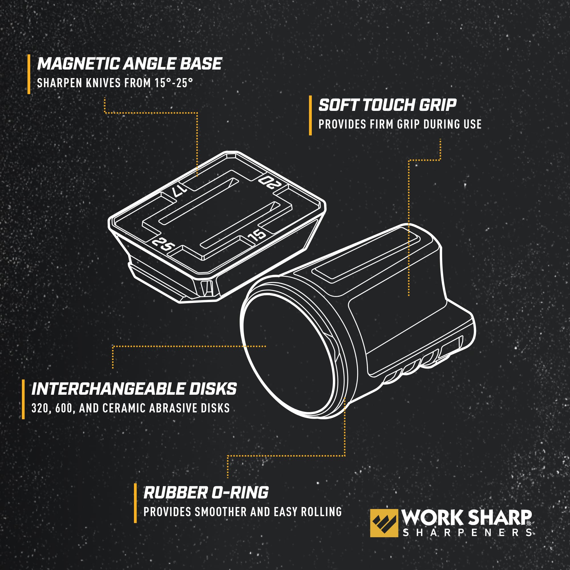 Work Sharp diamante 320 para restaurar filos ásperos