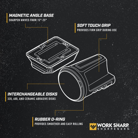 Work Sharp diamante 320 para restaurar filos ásperos