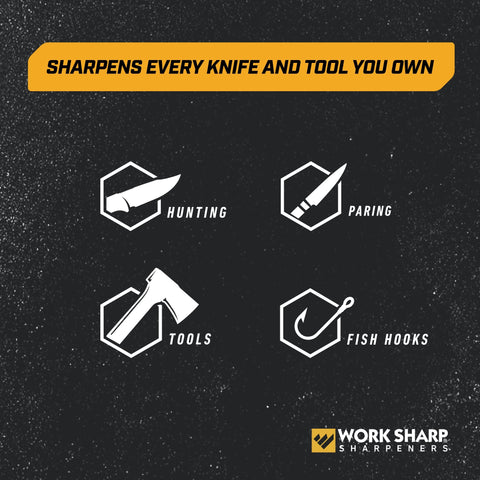 WORK SHARP diseño compacto para llevar en la mochila o caja de herramientas