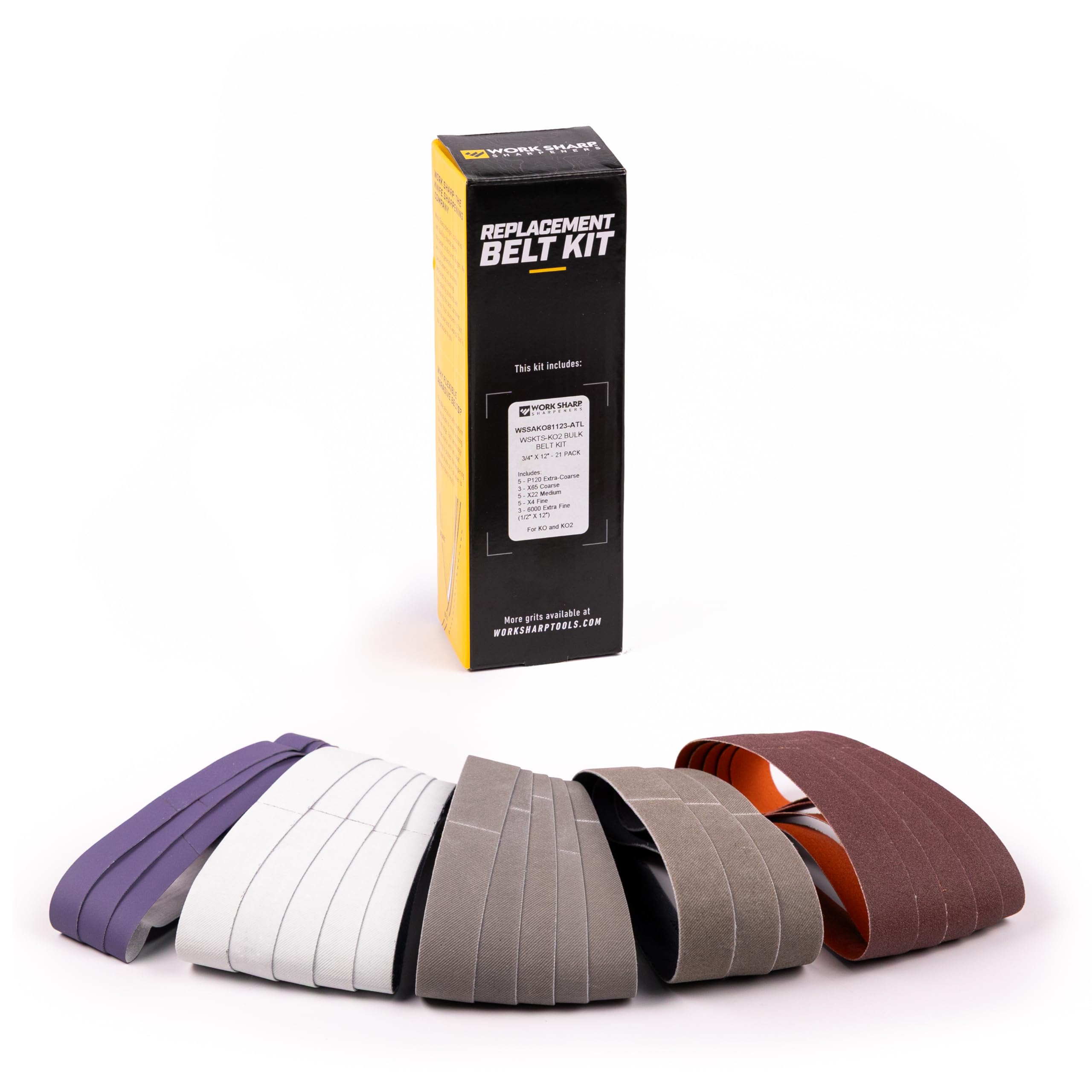 Work Sharp Ken Onion: lote de correas para afilar cuchillos y herramientas.