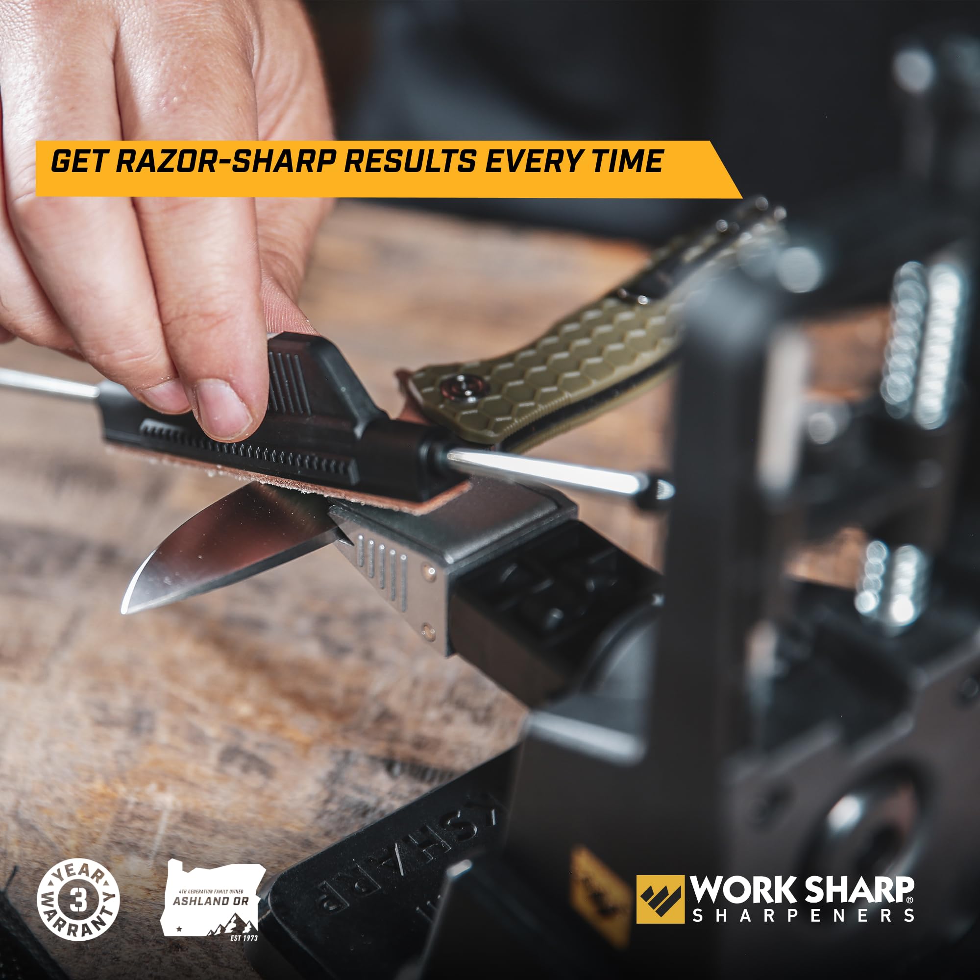 WORK SHARP Precision Adjust Elite, ángulo ajustable de 15 a 30 grados para cuchillos.