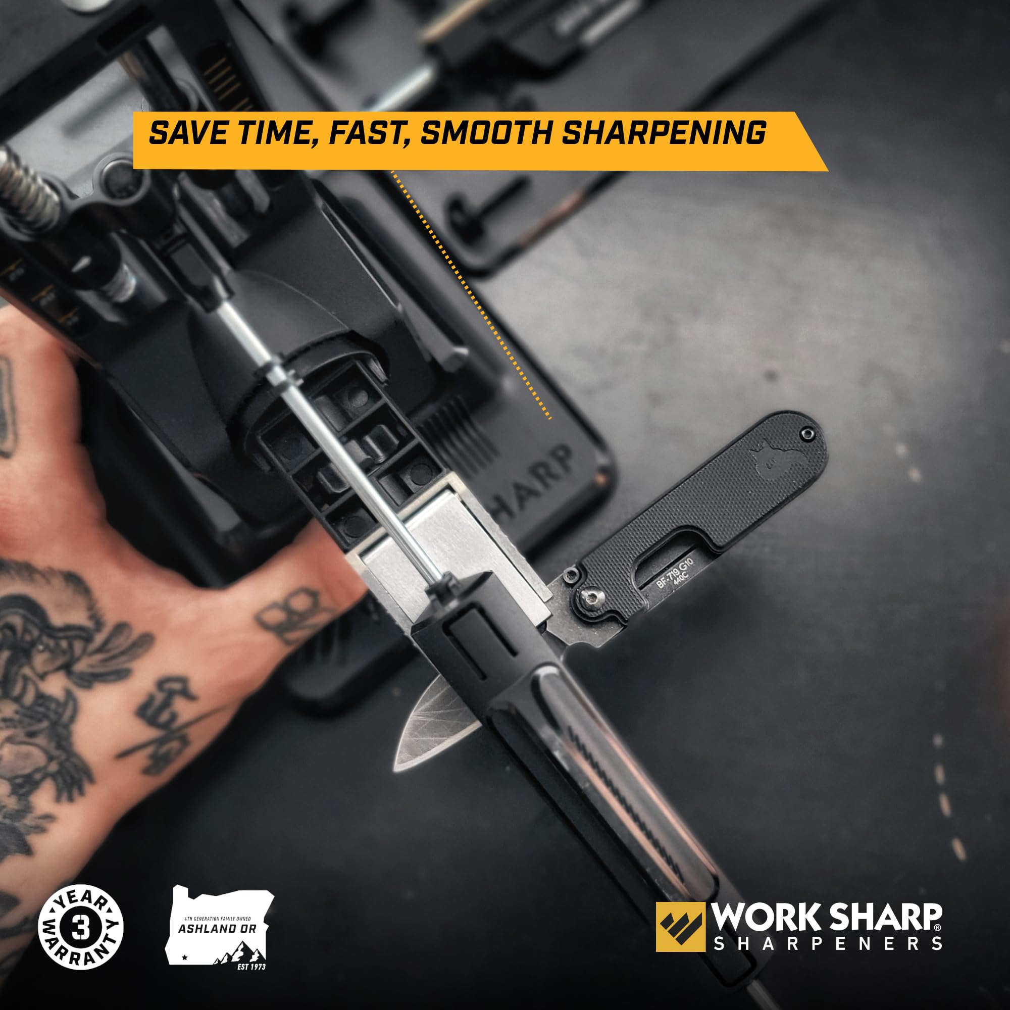 WORK SHARP Precision Adjust Elite, cerámica fina para acabado de filo suave.