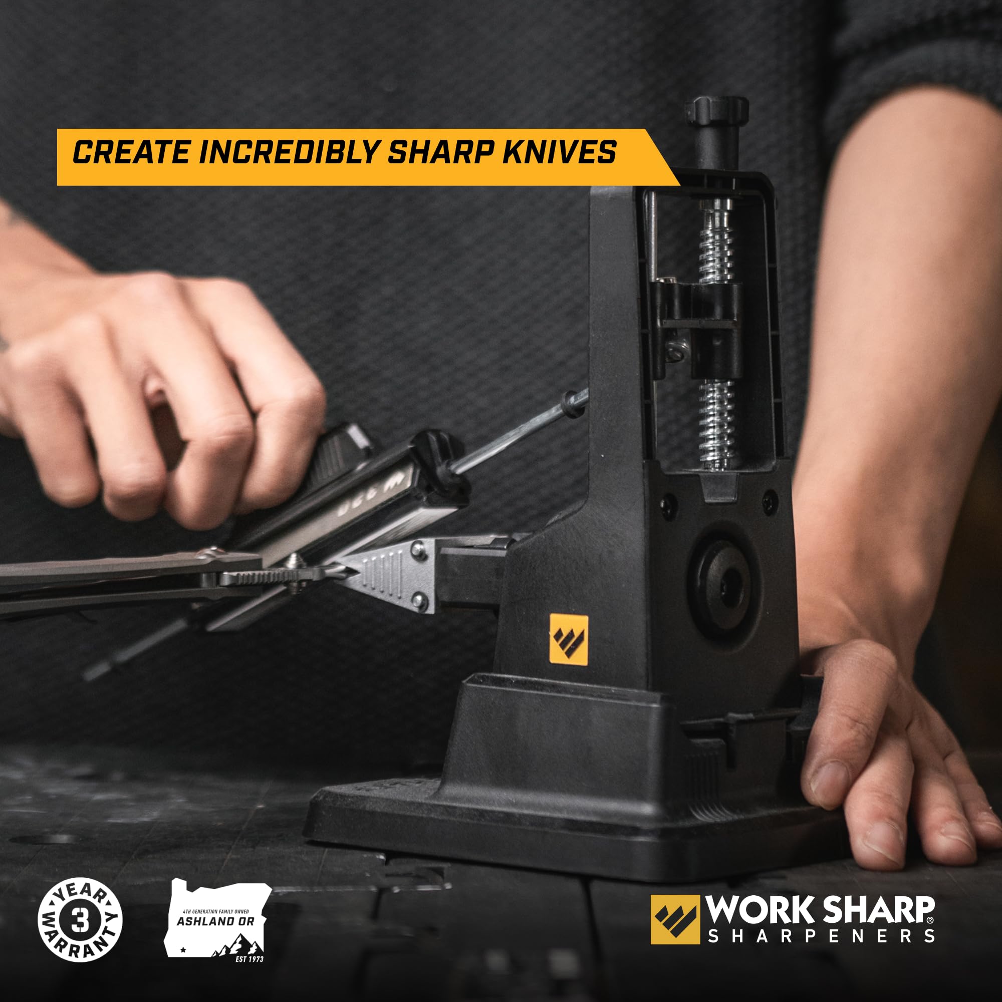 WORK SHARP Precision Adjust Elite, cuero de pulido para un acabado final pulido.