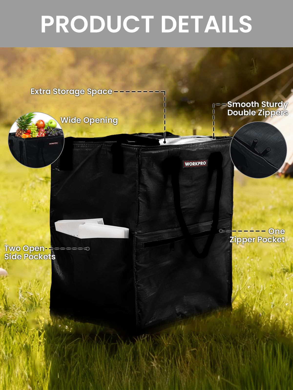 WORKPRO bolsa de mudanza con ruedas facilita trasladar pertenencias