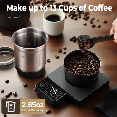 WORKPRO HAUSHOF granos de café listos para moler y preparar espresso.