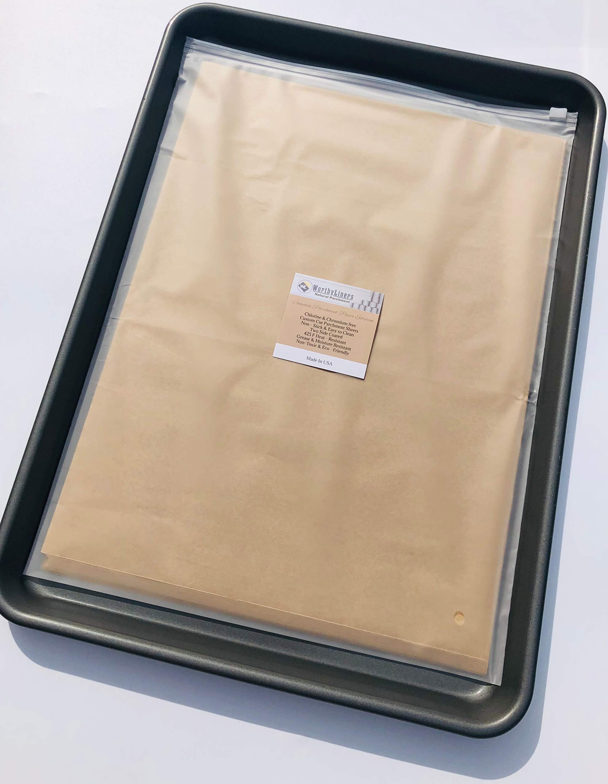 Worthyliners papel pergamino para cocina, 11x17, seguro hasta 425 °F para hornear.