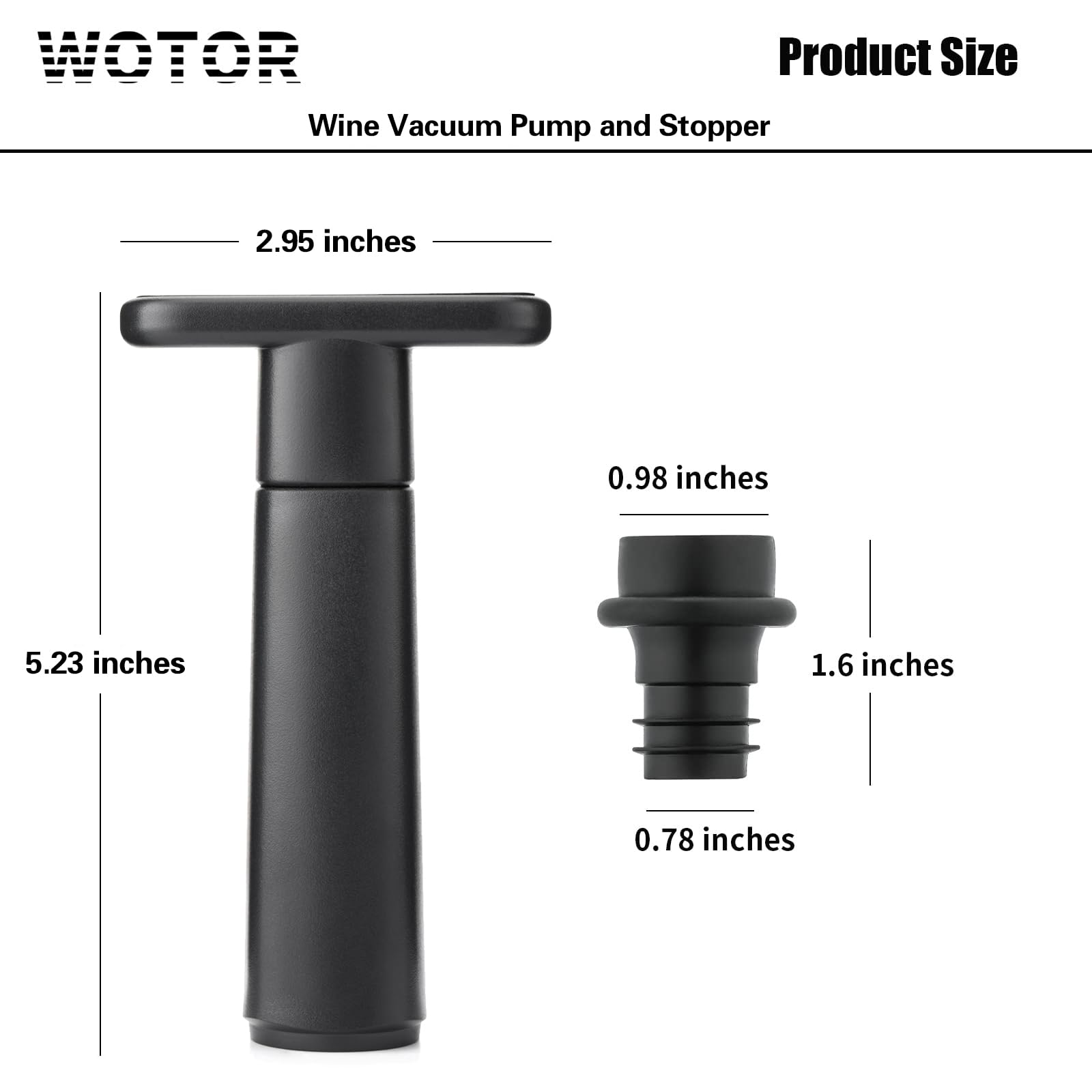 WOTOR kit de accesorios para vino, regalo práctico para amantes del vino.