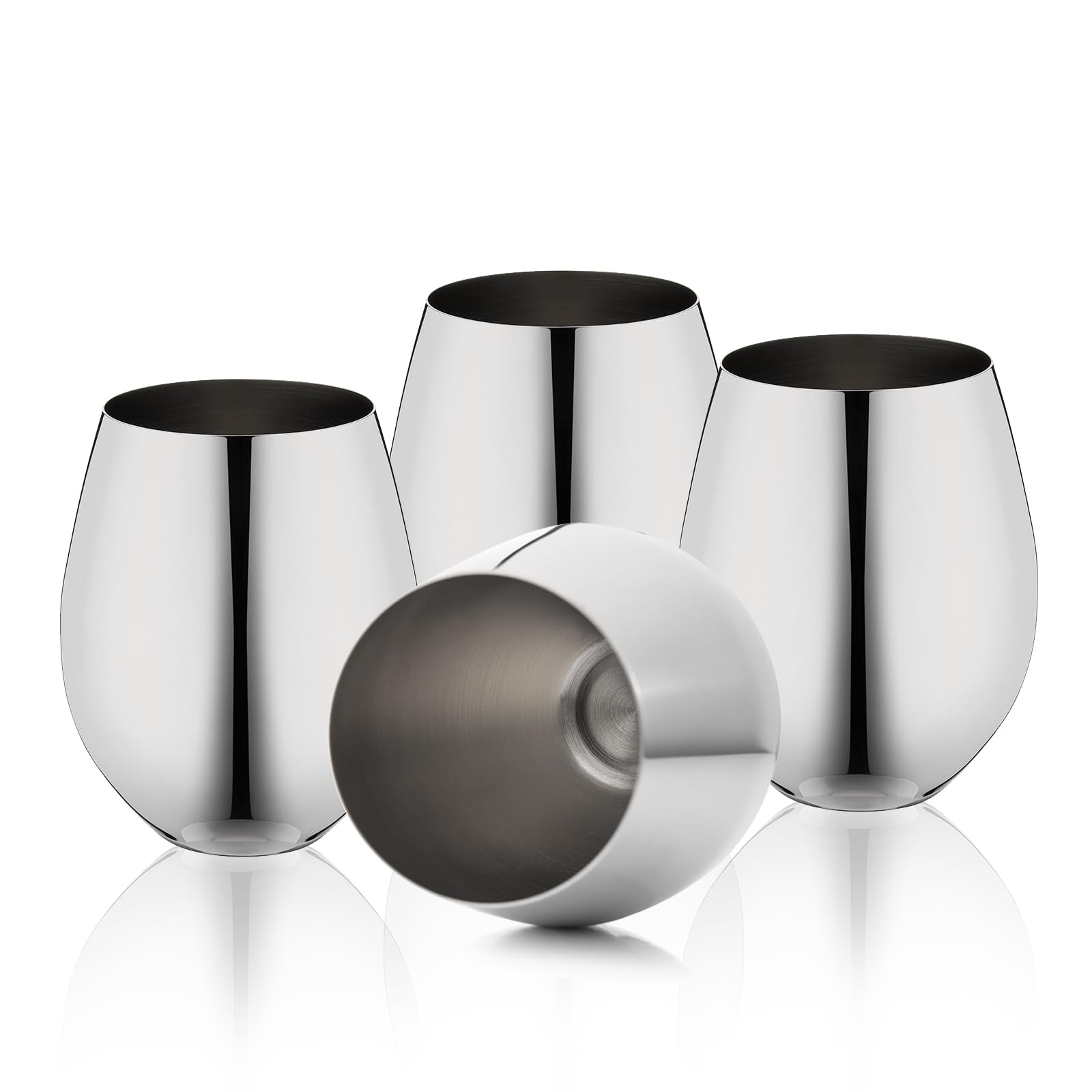 Copas WOTOR de 18 oz en acero inoxidable, conjunto de 4, ideal para exterior
