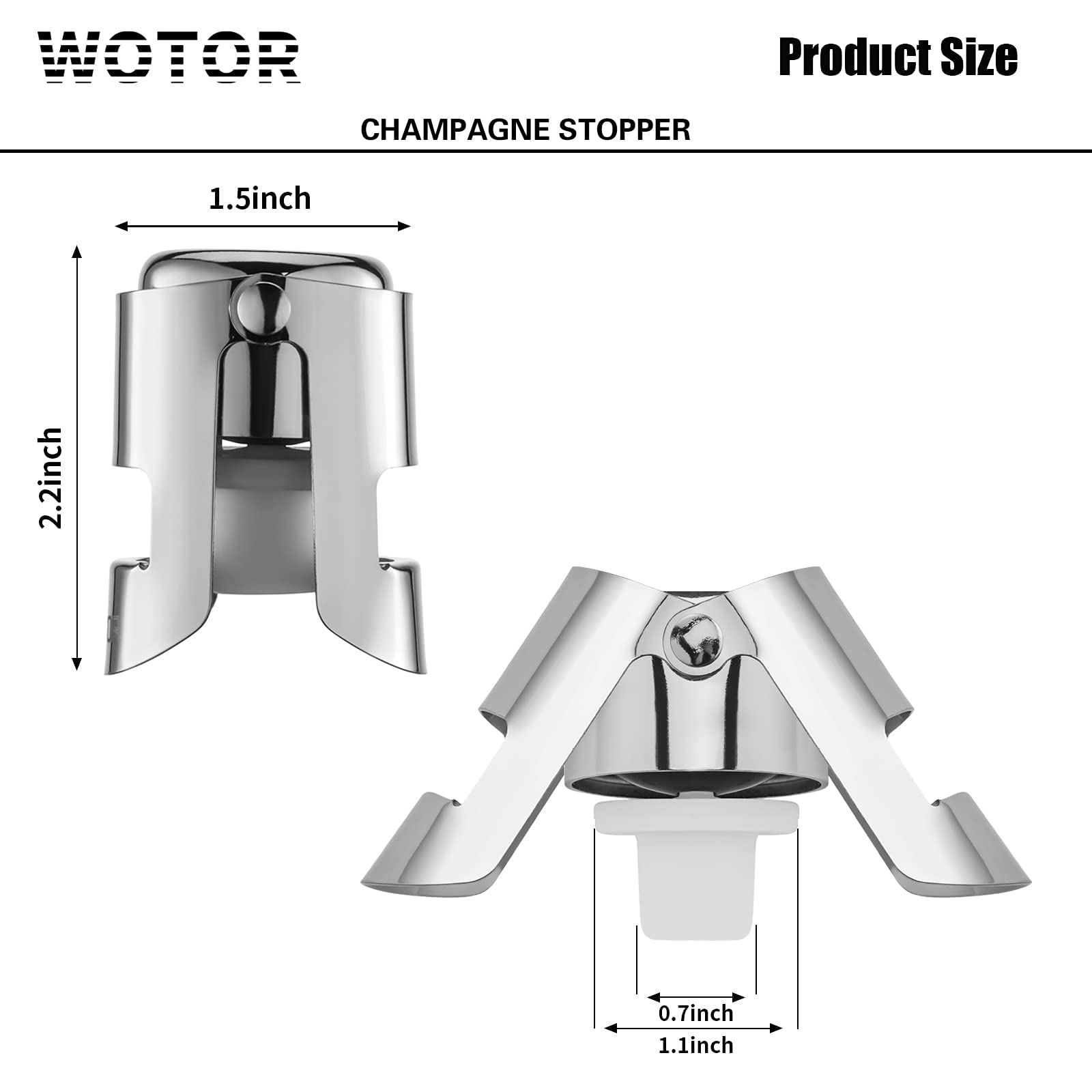 Apto para lavavajillas, mantenimiento sencillo de tapones WOTOR.