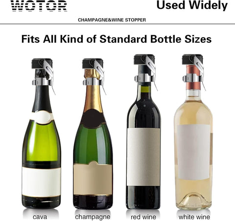 Tapón WOTOR para Prosecco mantiene burbujas y aroma ligero.