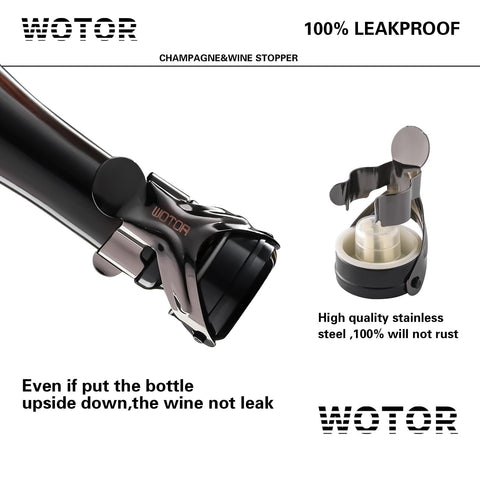 WOTOR tapon botella vino: silicona alimentaria para un sellado seguro y reutilizable