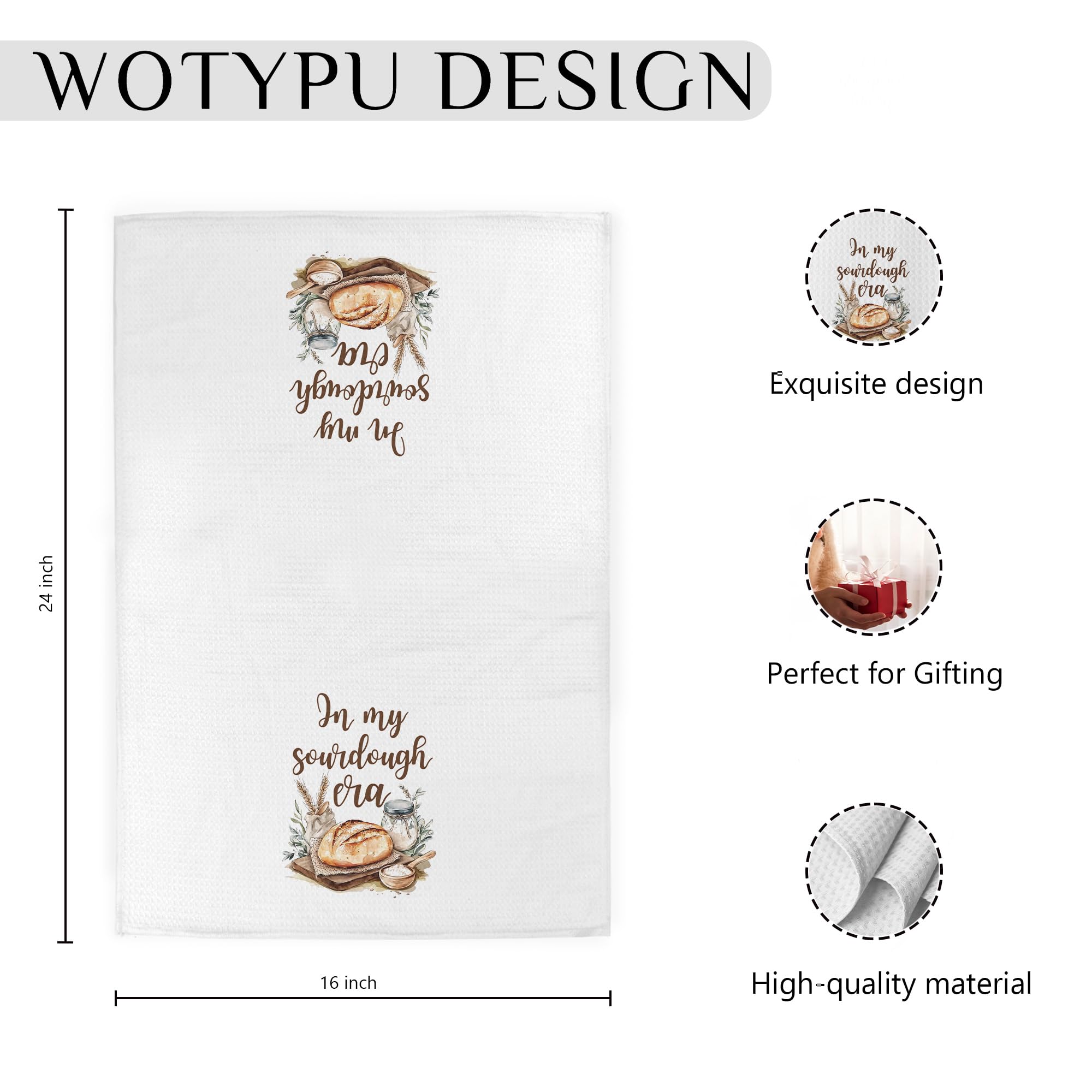 Toalla WOTYPU tamaño 16x24 pulgadas, ideal para cubrir superficies y usarse diariamente