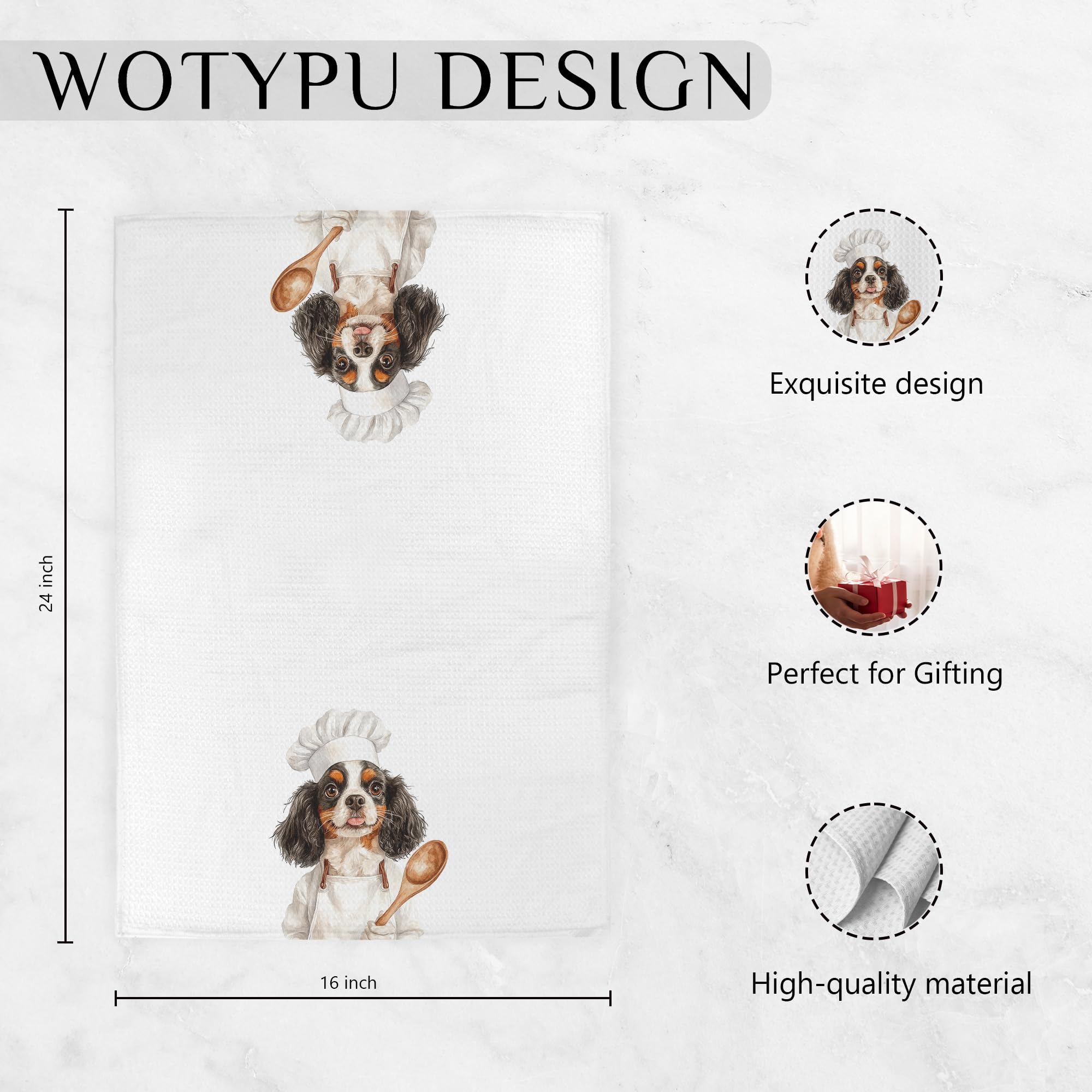 Toalla WOTYPU 16x24 pulgadas, tamaño ideal para secar superficies.
