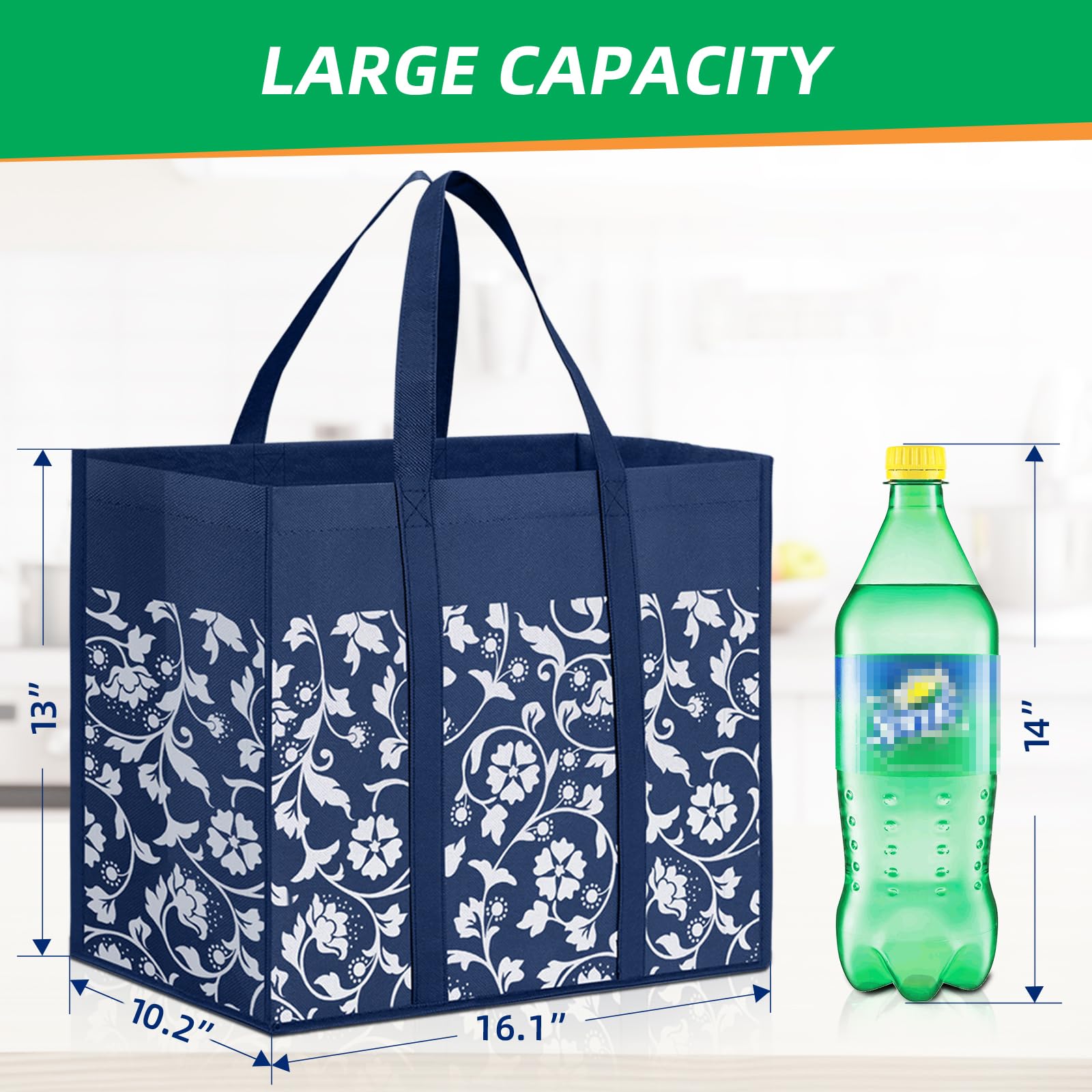 WOWBOX bolsa con asa reforzada en X para cargas pesadas.