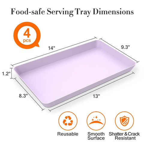 Bandejas para fruta y snacks WOWBOX, tamaño 14 x 9, ayudan a ordenar