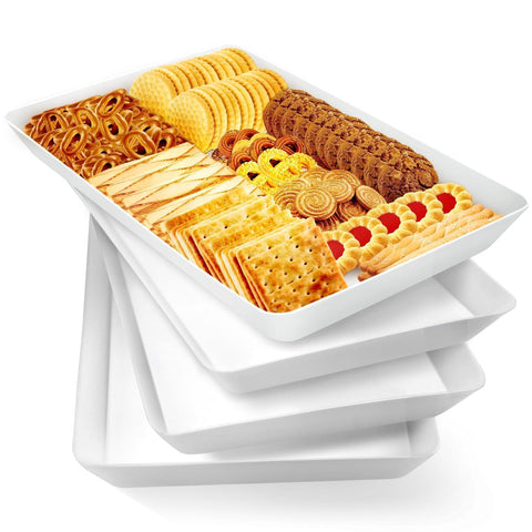 WOWBOX bandejas para servir 4 piezas: gran superficie para frutas y snacks