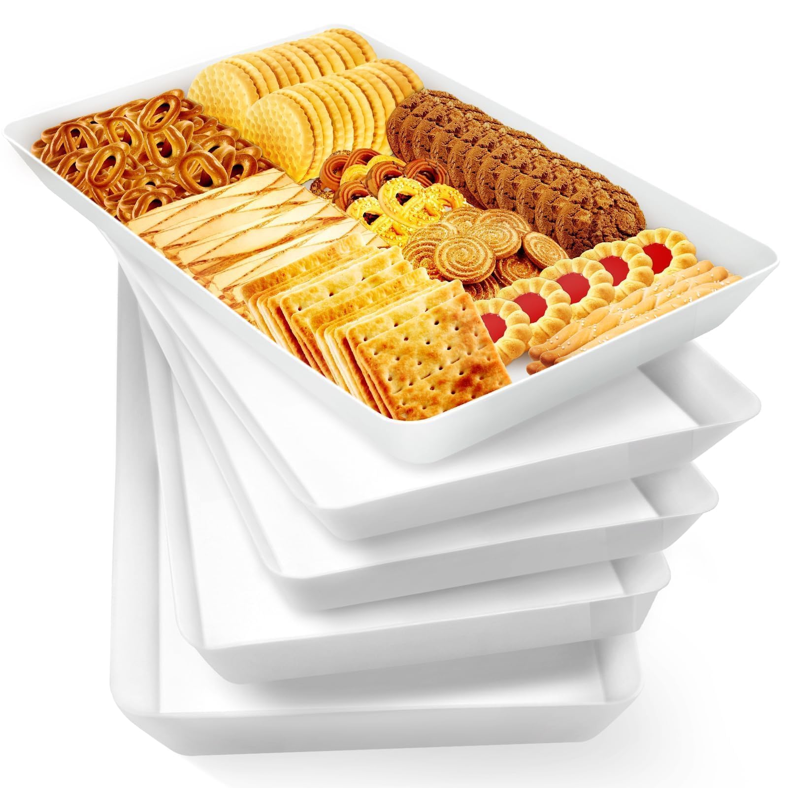 WOWBOX bandeja para servir 5 piezas, ideal para frutas y bocadillos