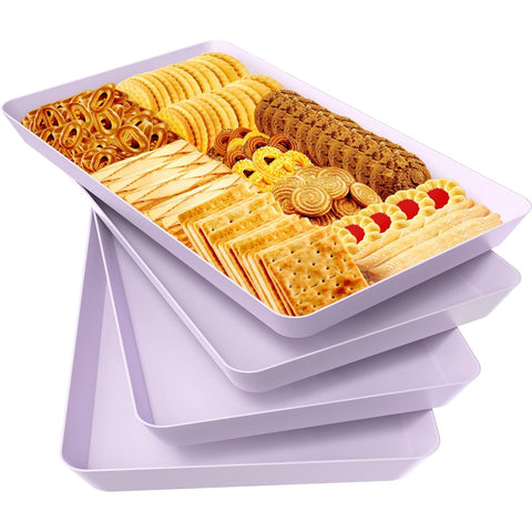 WOWBOX bandejas para servir, 4 piezas, ideales para entretener invitados