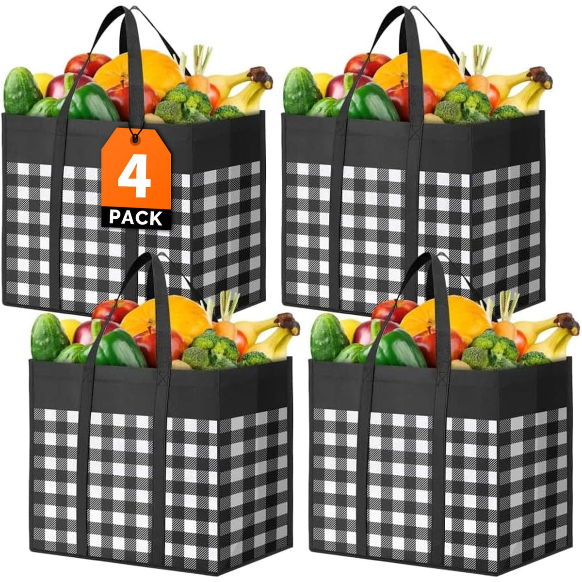 WOWBOX bolsa reutilizable de compra con gran capacidad para compras semanales.