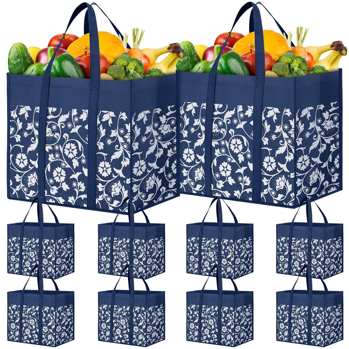 WOWBOX bolsas de compra reutilizables grandes capacidad permiten transportar productos voluminosos con comodidad.