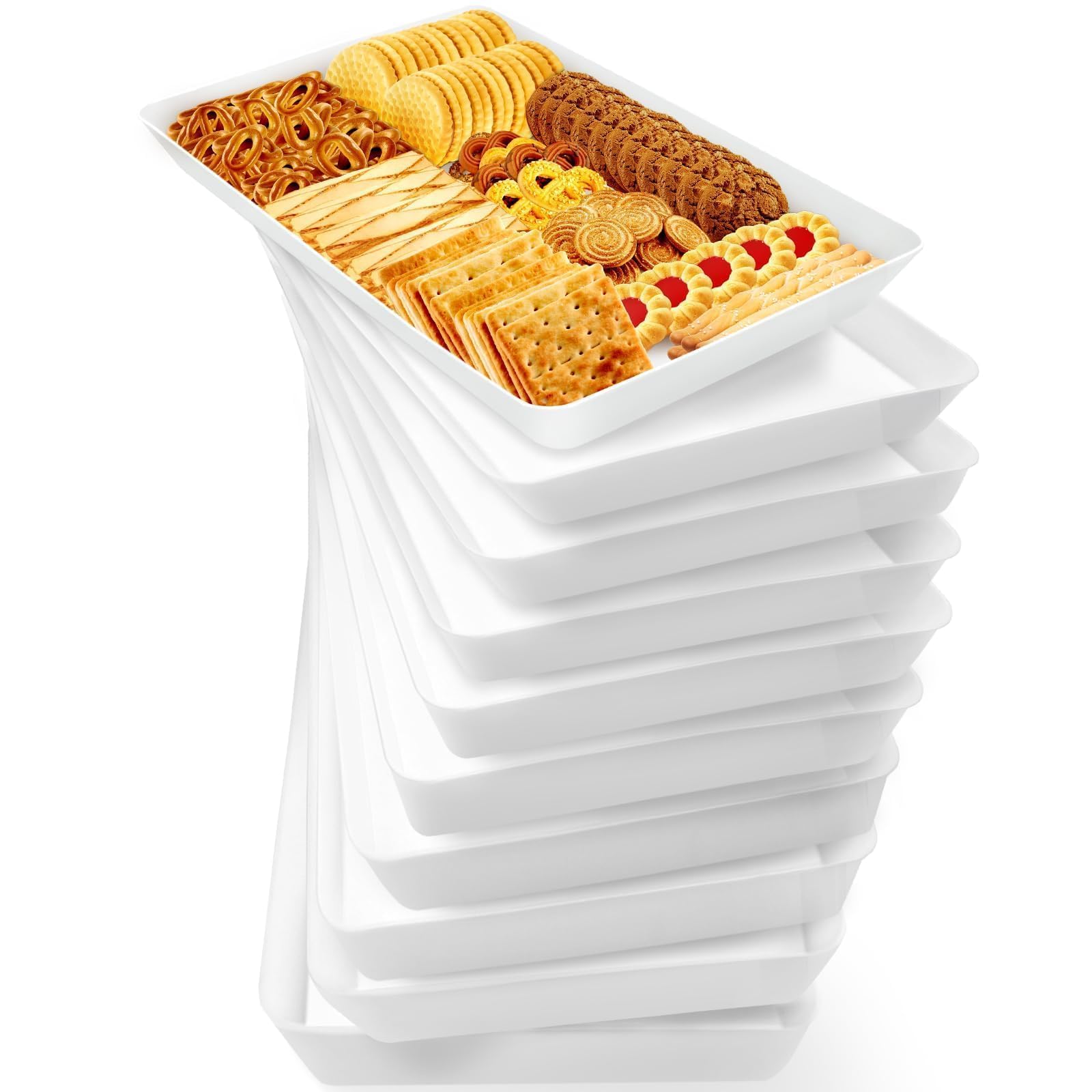 WOWBOX diez bandejas para servir, ideales para buffets y postres.