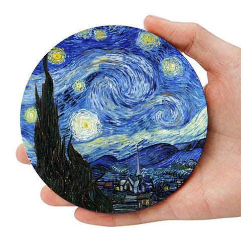 WOW DING posavasos Van Gogh Girasoles, color vibrante y fácil limpieza.
