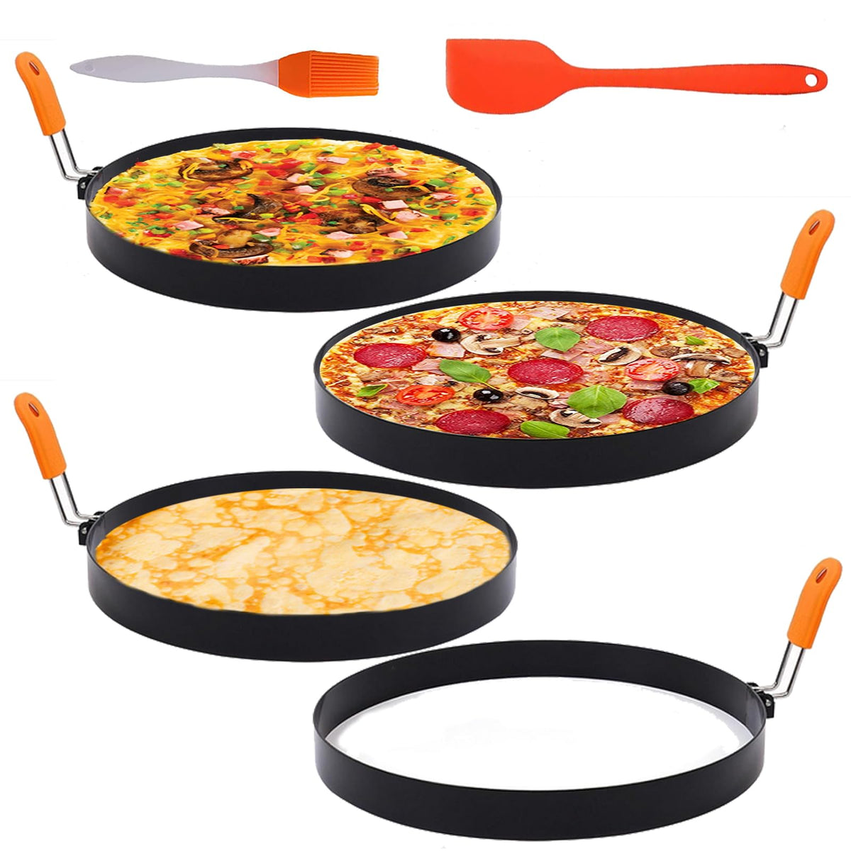 WOWITIS anillo para omelette de 8 pulgadas, ideal para omelettes grandes y uniformes.