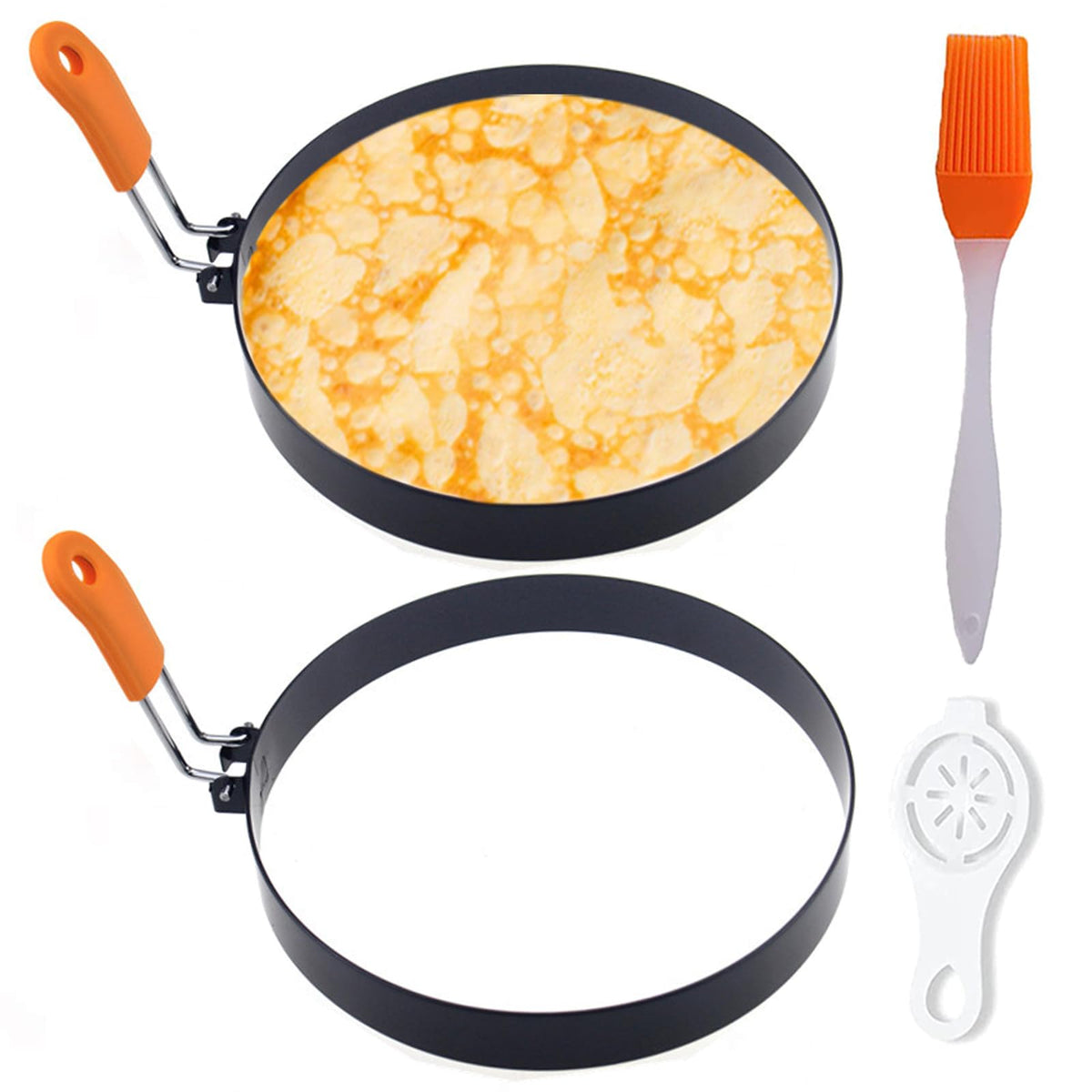 wowitis, anillo para tortitas de 6 pulgadas con recubrimiento antiadherente para desmoldar fácilmente
