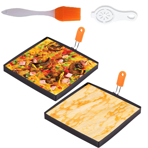 WOWITIS ofrece dos packs de anillos cuadrados de 8 pulgadas para omelette, ideal para desayunos.