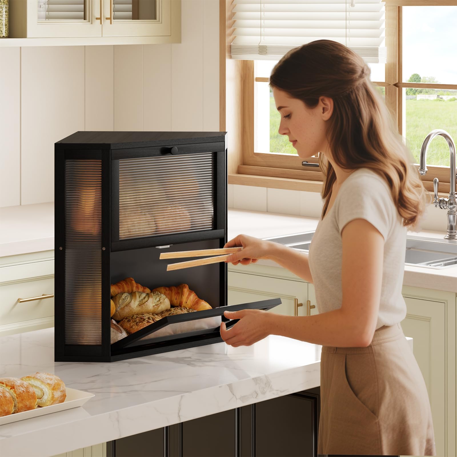 WOWLIVE organizador multiusos para cocina, amplia versatilidad más allá del pan
