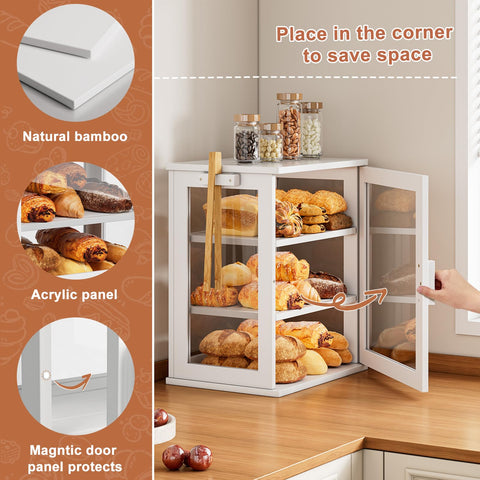 WOWLIVE Panera con manija de madera: manejo cómodo y diseño natural.
