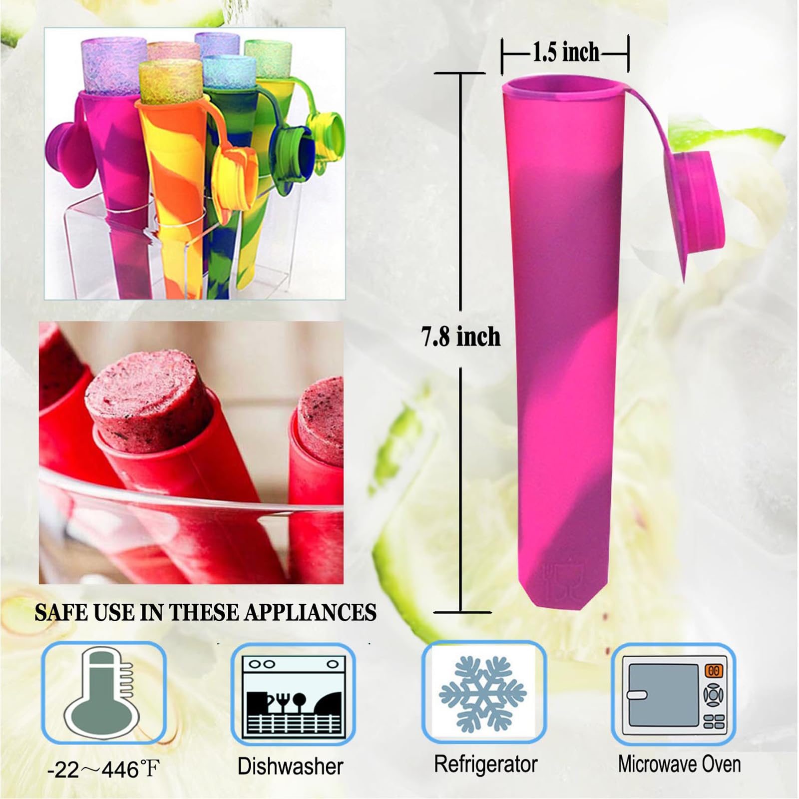 Tubos de paleta Wpunwen sin goteo facilitan comer sin derrames