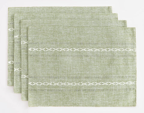 Wracra mantel algodón-lino 12x18 verde salvia, protección suave para la mesa diaria.