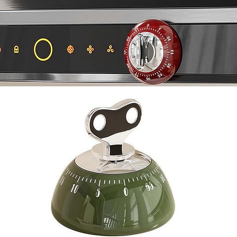 Wrbravgo temporizador magnético verde para cocina, se adhiere al refrigerador para fácil acceso.