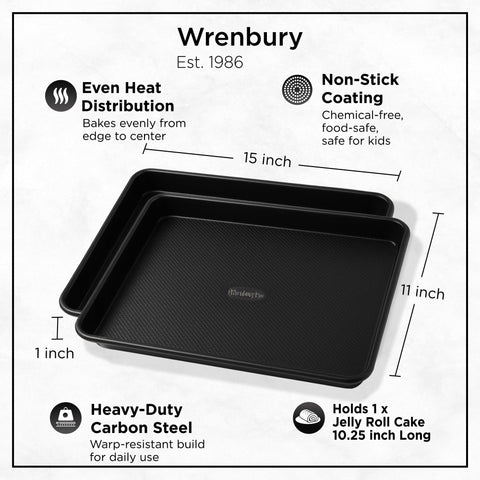 Bandeja Wrenbury 15x10 cm con acero al carbono para horneados uniformes.