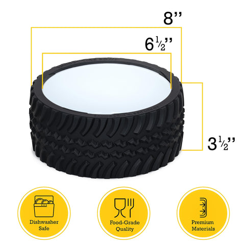 Wrenchware tazon-llanta-con-tapa-transparente para porciones visibles.