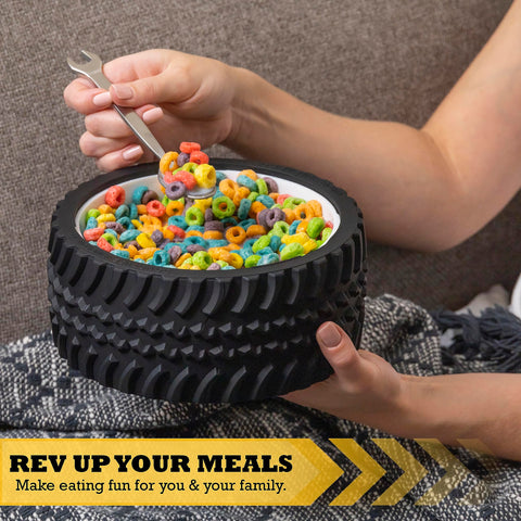 Wrenchware tazon-llanta-para-snacks perfecto para reuniones en casa.