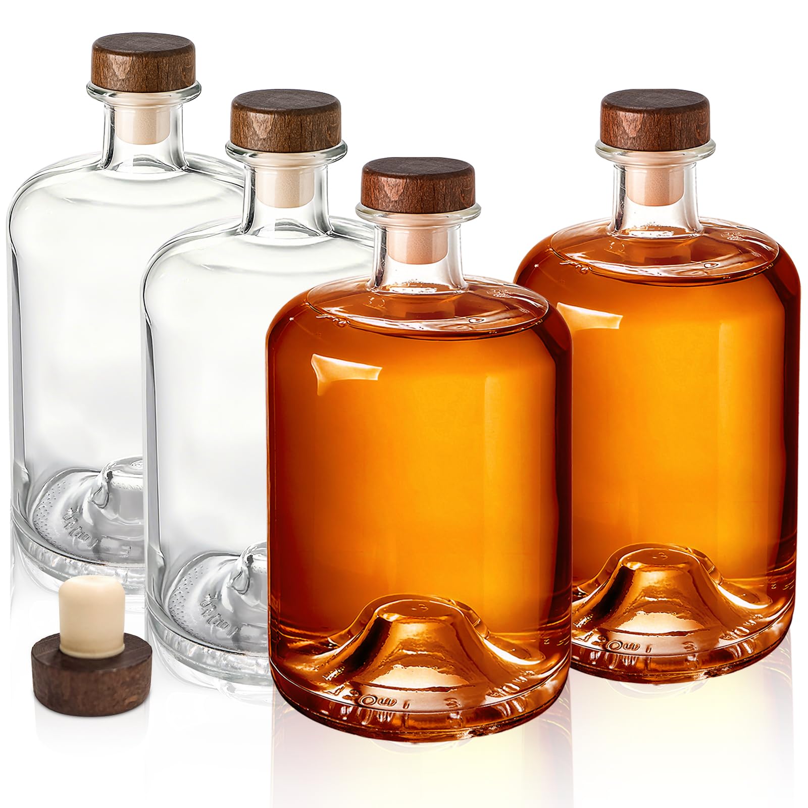 WRINGKIT botella de licor 25 oz con vidrio claro para servir con estilo