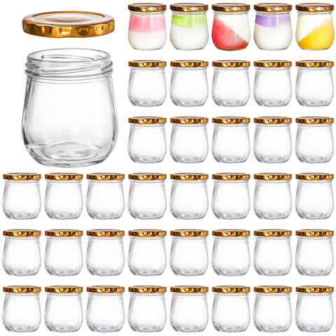 WRINGKIT frascos de vidrio 6oz con tapas herméticas, ideales para mermeladas y salsas