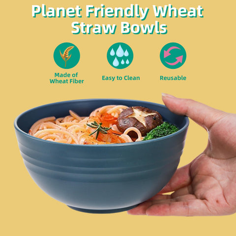 WRINGKIT tazones capacidad 26oz: ideales para cereal, ensaladas y sopas.