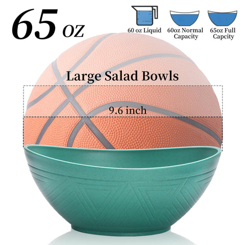 WRINGKIT tazones grandes 65oz para porciones amplias de ensalada o sopa