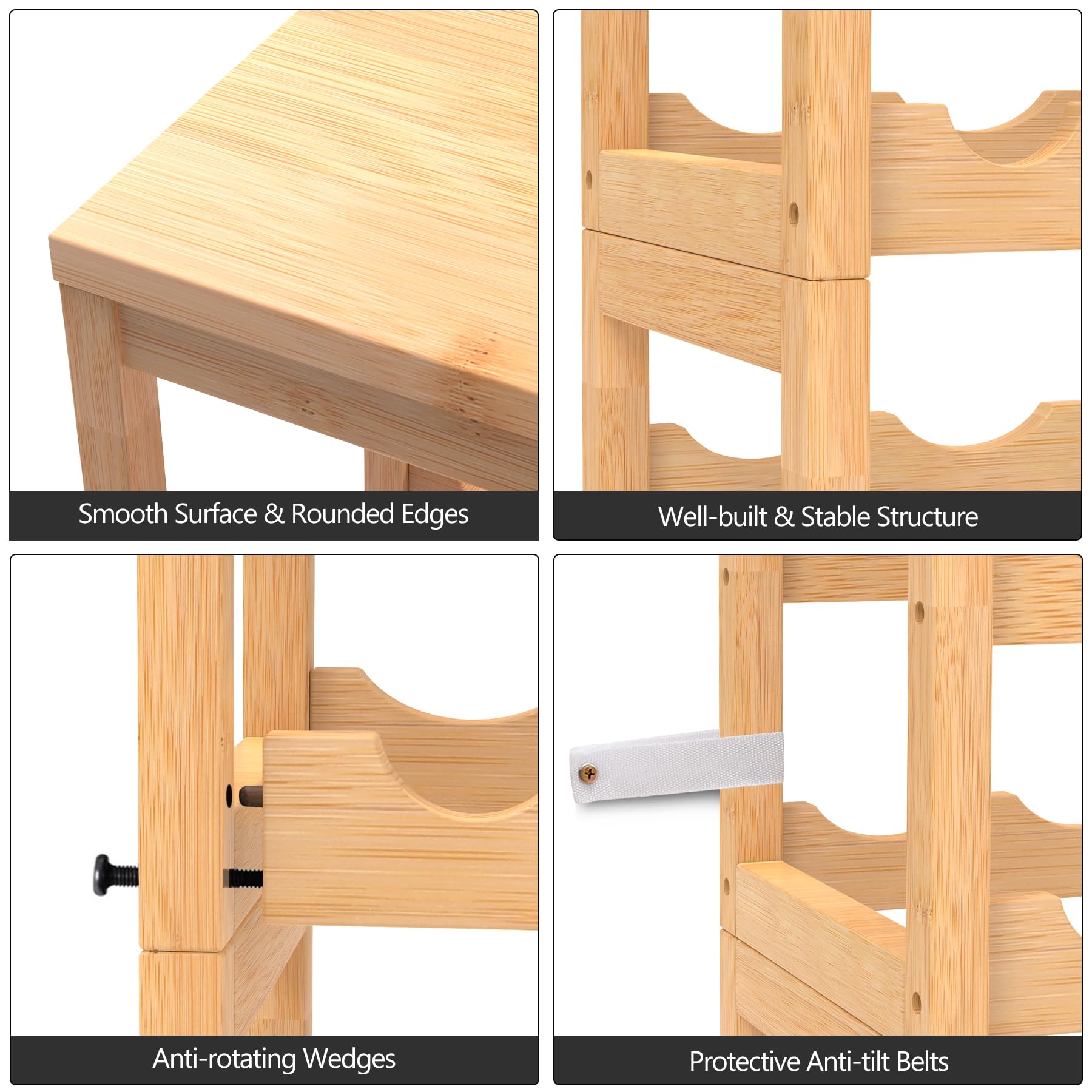 WRONWA dimensiones compactas optimizan espacio vertical sin ocupar la mesa.